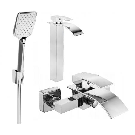 Mexen Aries R62 conjunto de bañera, cromo - 744813R62-00