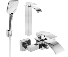 Mexen Aries R62 conjunto de banheira, cromado - 744813R62-00