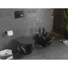 Mexen Lena Rimless WC-pott aeglaselt sulguva Slim-istmega, duroplastik, must kivi - 30224098