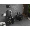 Mexen Lena WC školjka Rimless s mekanim zatvaranjem sjedala slim, duroplast, crni kamen - 30224098