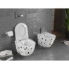 Mexen Lena miska wc Rimless z deską wolnoopadającą slim, duroplast, biała kamień terrazo - 30224096