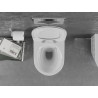 Mexen Lena Rimless WC-kauss aeglaselt sulguva slim duroplastist valge/must muster - 30224095