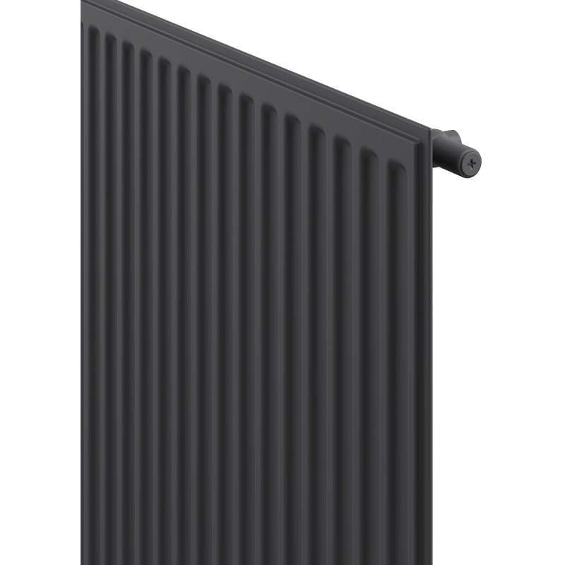 Mexen CH10 Hygiënische plaatradiator 600 x 2800 mm, zij aansluiting, 1749 W, antraciet - W410H-060-280-66