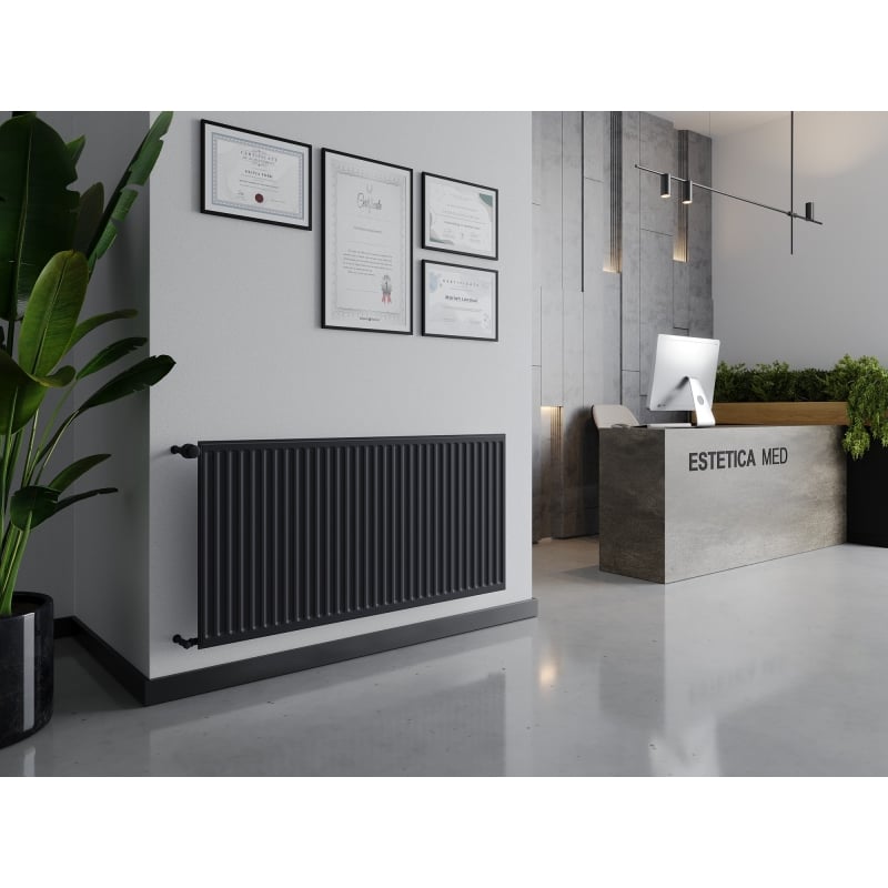 Mexen CH10 hügieeniline plaadiga radiaator 600 x 2800 mm, külgühendus, 1749 W, antratsiit - W410H-060-280-66