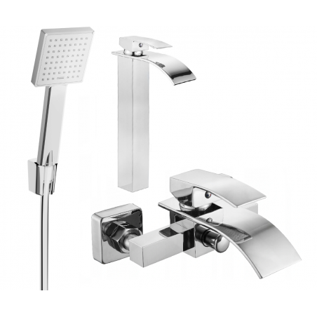 Mexen Aries R45 ensemble de bain, chrome - 744813R45-00
