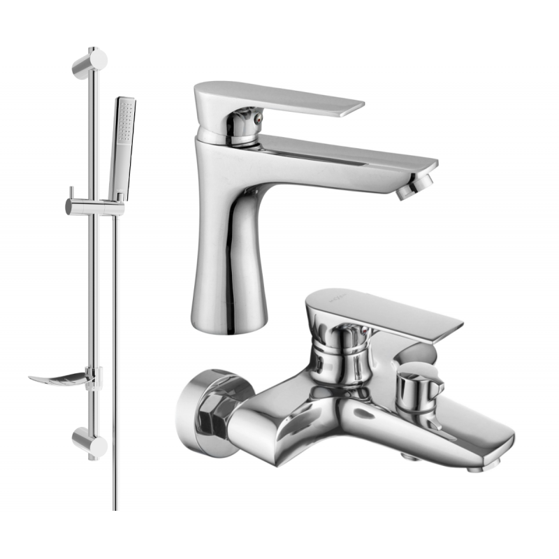 Mexen Axel DF72 kylpyhuonesetti, kromi - 73803DF72-00