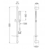 Mexen Axel DF72 ensemble de bain, noir - 73803DF72-70
