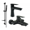 Mexen Axel DF72 bath set, black - 73803DF72-70