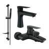 Mexen Axel DF72 set da bagno, nero - 73803DF72-70