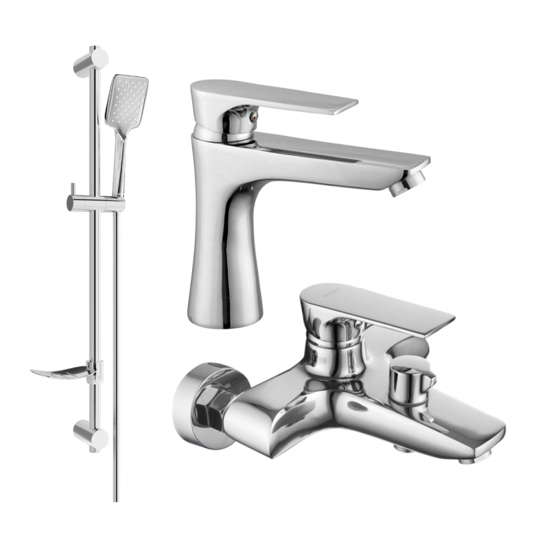 Mexen Axel DF62 Buedzëmmer Set, Chrom - 73803DF62-00