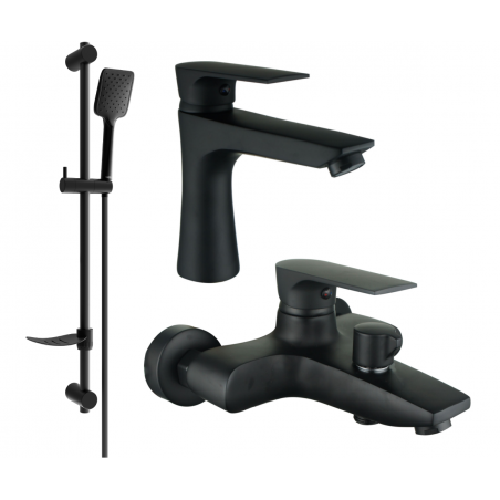 Mexen Axel DF62 conjunto de banheira, preto - 73803DF62-70