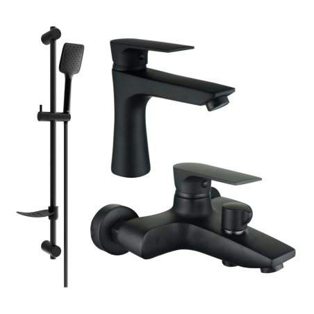 Mexen Axel DF62 ensemble pour baignoire, noir - 73803DF62-70