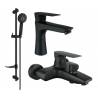 Mexen Axel DF40 set de baignoire, noir - 73803DF40-70