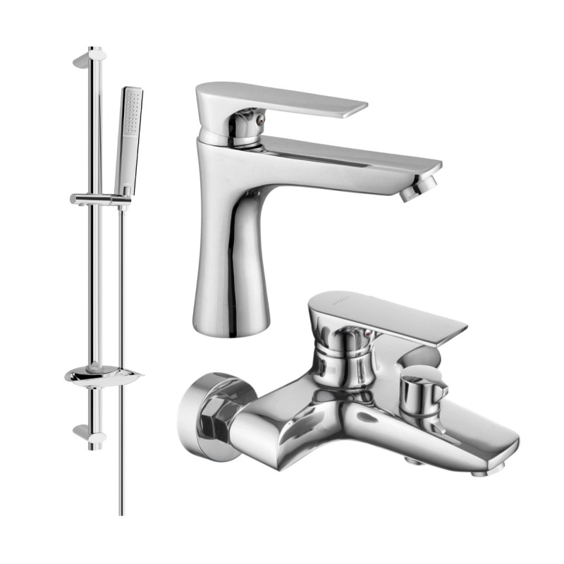 Mexen Axel DB72 vannikomplekt, kroom - 73803DB72-00