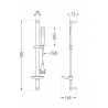 Mexen Axel DB72 Badewannen-Set, Chrom - 73803DB72-00
