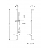 Mexen Axel DB72 Badewannen-Set, schwarz - 73803DB72-70