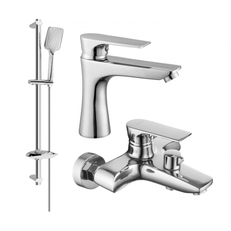 Mexen Axel DB62 bath set, chrome - 73803DB62-00