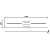 Mexen Toro afschermplaat voor douchebak 130-160 cm, wit - 43920020