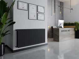 Mexen CH20 Higijenski radijator pločasti 900 x 1200 mm, bočno priključivanje, 1848 W, antracit - W420H-090-120-66