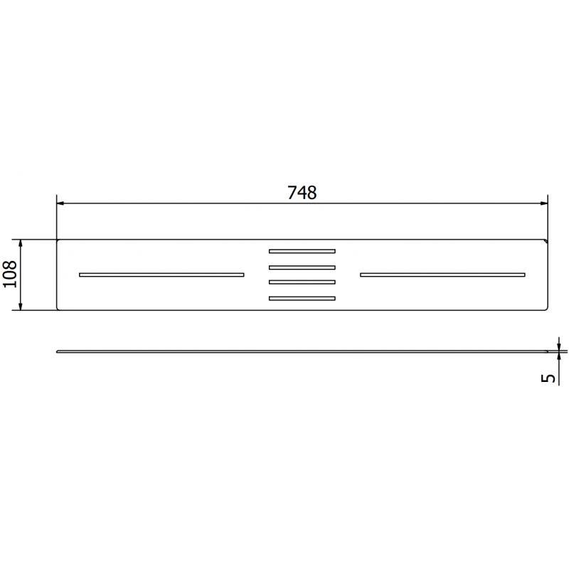 Mexen Toro mascherina per piatto doccia 170-200 cm, nera - 43930070
