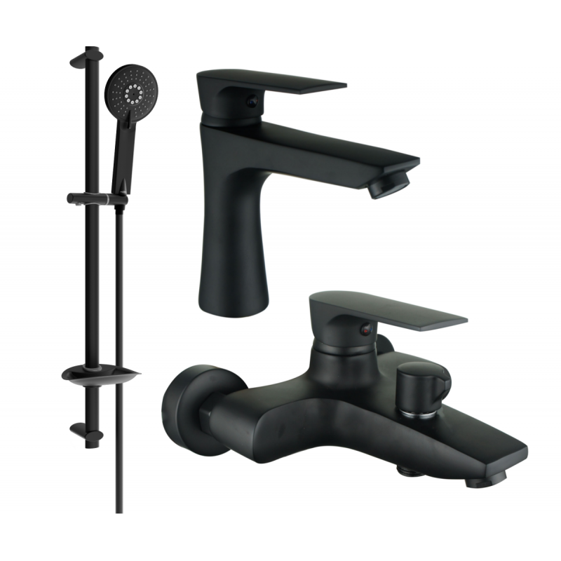 Mexen Axel DB40 set de bañera, negro - 73803DB40-70