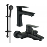 Mexen Axel DB40 Bath Set, Black - 73803DB40-70
