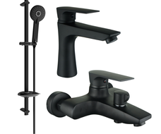 Mexen Axel DB40 badkar set, svart - 73803DB40-70