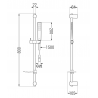 Mexen Axel DF72 bathtub set, black - 73813DF72-70