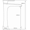 Mexen Axel DF72 bathtub set, black - 73813DF72-70