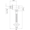 Mexen flush valve for urinal, chrome - 371500