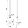 Mexen FA-I elektrischer Heizkörper 600 W, gold - W952-0600-50