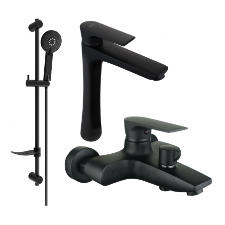 Mexen Axel DF40 ensemble de bain, noir - 73813DF40-70