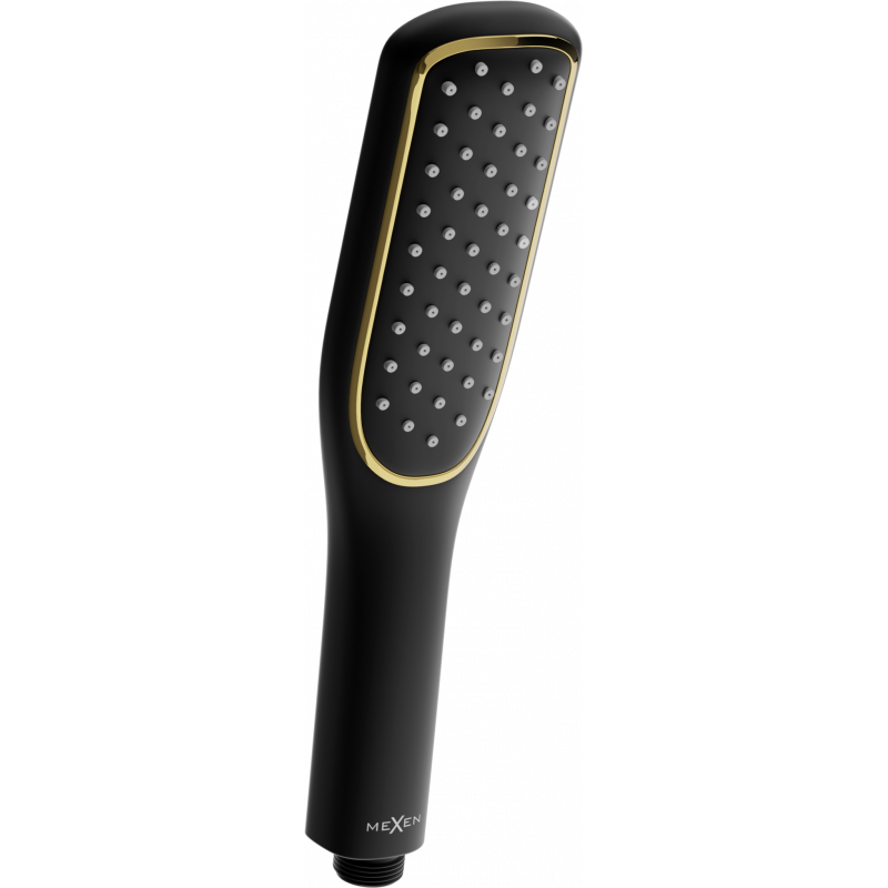 Mexen R-49 manija de ducha de 1 función, negra/oro - 79549-75