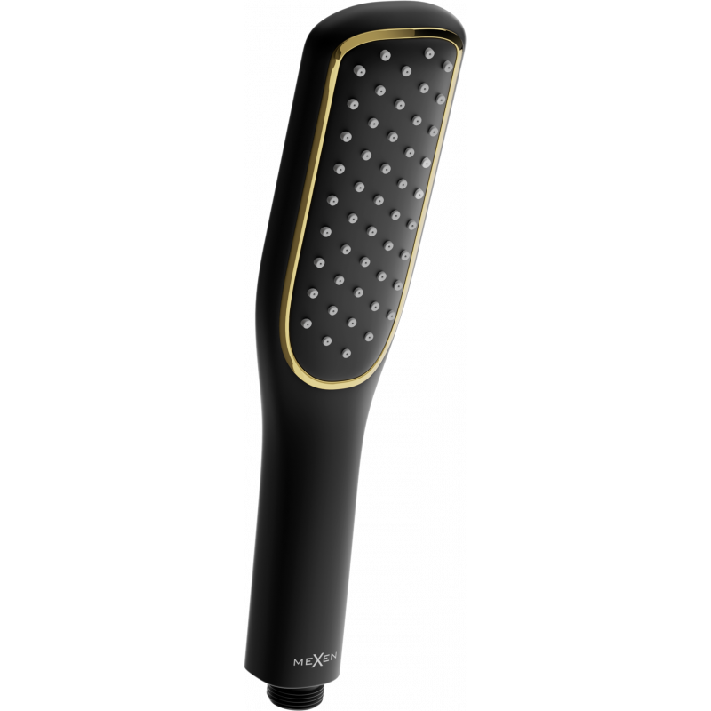 Mexen R-49 soffione doccia 1-funzione, nero/oro - 79549-75