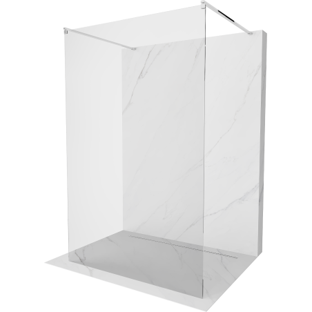 Mexen Kioto paroi de douche autoportante 125 x 200 cm, transparent 8 mm, chrome - 800-125-002-01-00