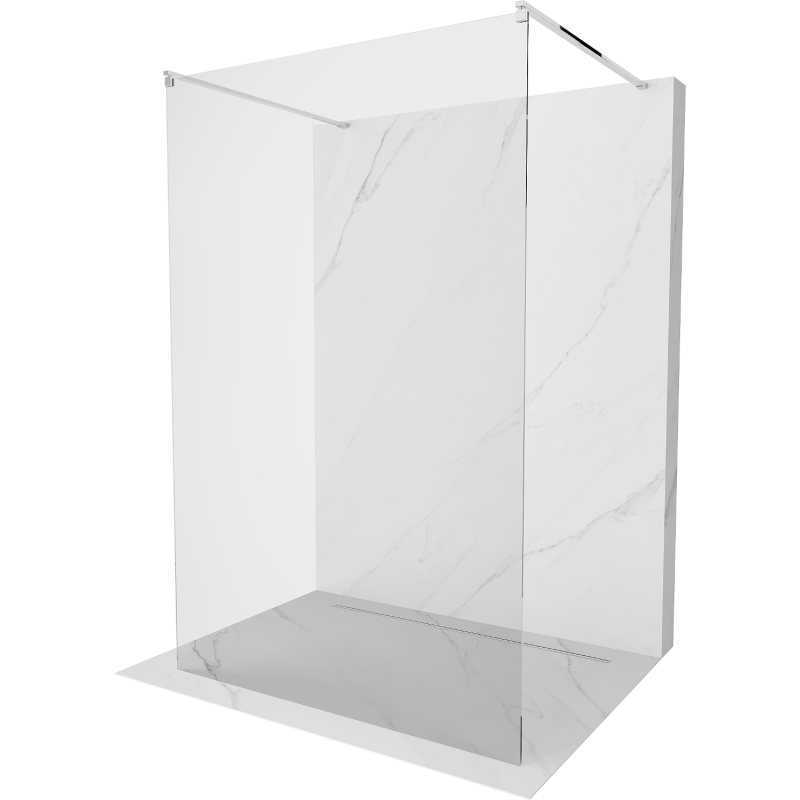 Mexen Kioto ścianka prysznicowa wolnostojąca 135x 200 cm, transparent 8 mm, chrom - 800-135-002-01-00