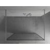 Mexen Kioto paroi de douche autoportante 150 x 200 cm, motif noir 8 mm, chrome - 800-150-002-01-70
