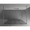 Mexen Kioto vabalt seisev dušisein 150 x 200 cm, must ruudustik 8 mm, kroom - 800-150-002-01-77