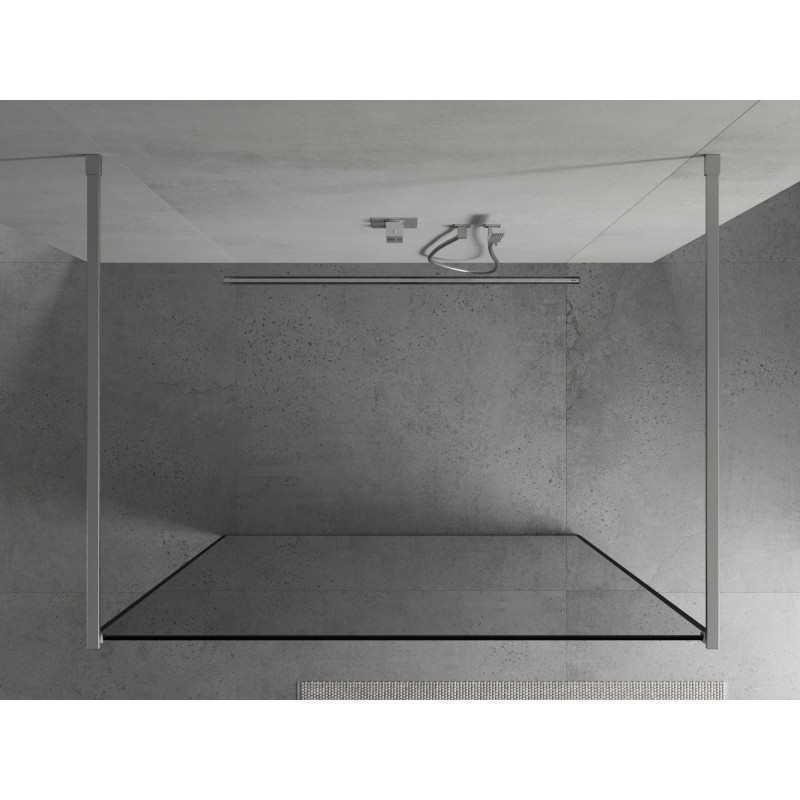 Mexen Kioto vabaltiseisev dušisein 160 x 200 cm, must raam 8 mm, kroom - 800-160-002-01-70
