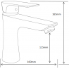 Mexen Axel DB62 bathtub set, black - 73813DB62-70