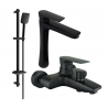 Mexen Axel DB62 bathtub set, black - 73813DB62-70