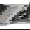Mexen Kioto vrijstaande douchewand 170 x 200 cm, transparant 8 mm, goud - 800-170-002-50-00