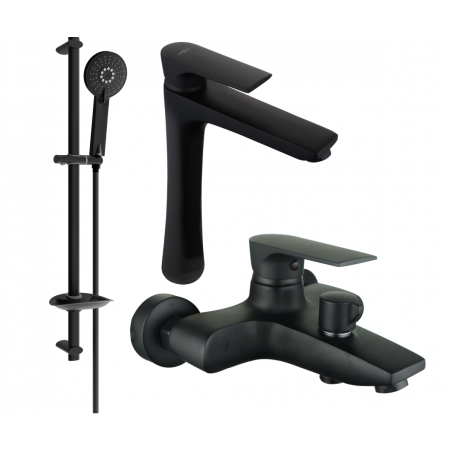 Mexen Axel DB40 conjunto de baño, negro - 73813DB40-70