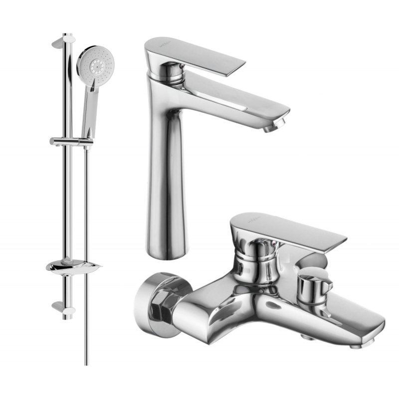 Mexen Axel DB40 Badewannen-Set, Chrom - 73813DB40-00
