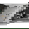 Mexen Kioto freistehende Duschwand 170 x 200 cm, transparent 8 mm, schwarz - 800-170-002-70-00