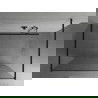 Mexen Kioto freistehende Duschwand 170 x 200 cm, transparent 8 mm, schwarz - 800-170-002-70-00