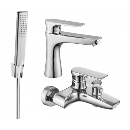Mexen Axel R72 bath set, chrome - 73803R72-00