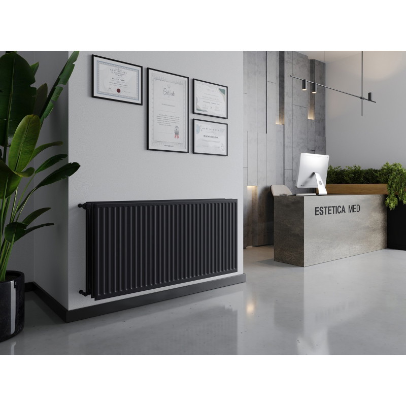 Mexen CH30 Hügieeniline plaatradiaator 400 x 1100 mm, külgühendus, 1206 W, antratsiit - W430H-040-110-66