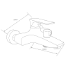 Mexen Axel R62 Badewannensatz, Chrom - 73803R62-00