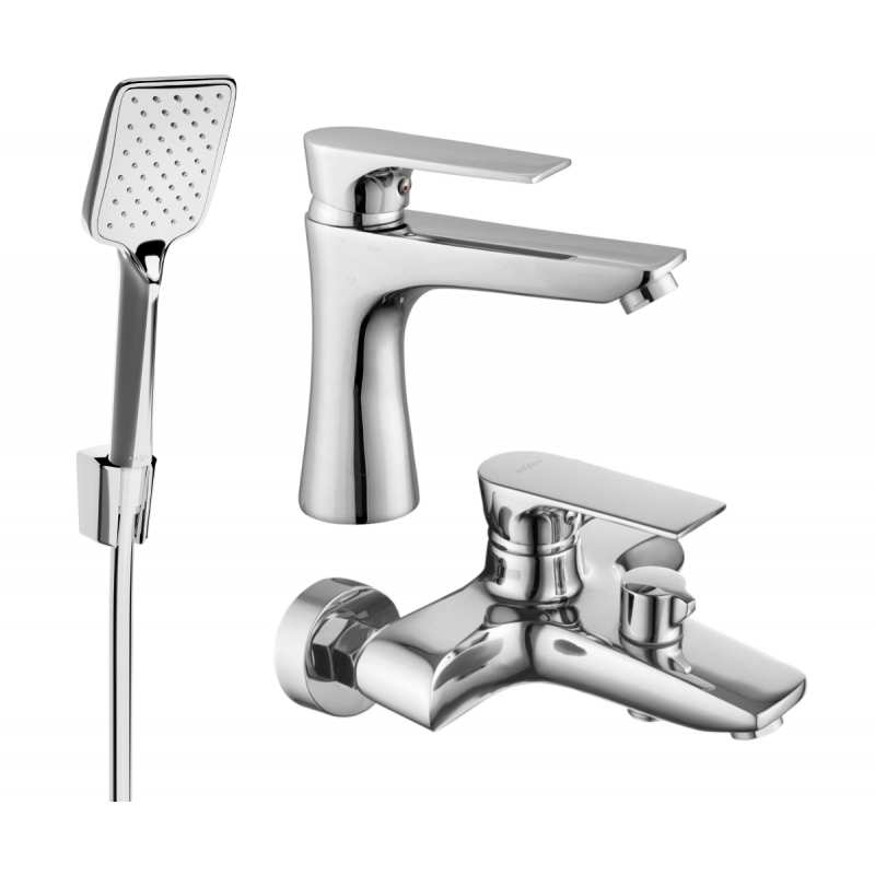 Mexen Axel R62 Bath Set, Chrome - 73803R62-00
